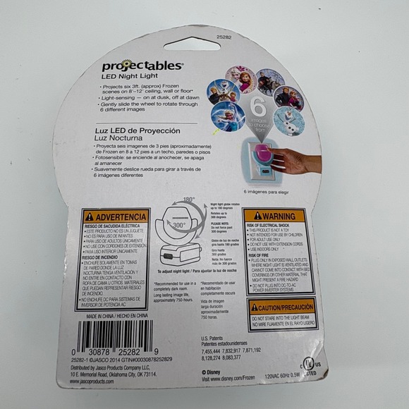 Disney Frozen Projectables LED Night Light Projects 6 Images Rotates - Picture 3 of 5